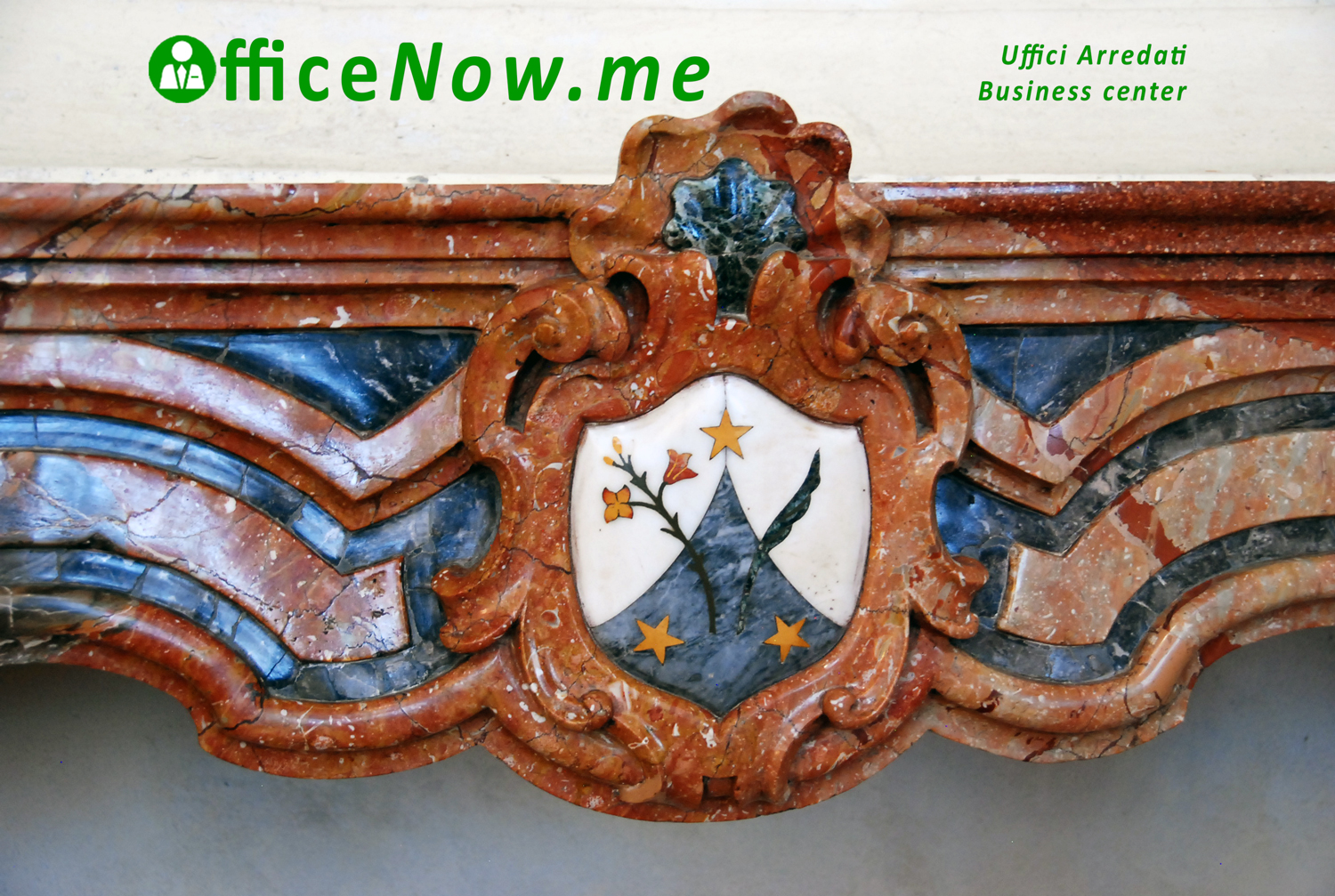 OfficeNow, business center, furnished offices, Carmelite coat of arms